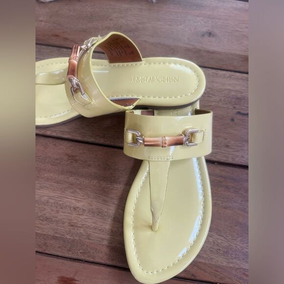 J.McLaughlin Nora patent leather Sandals with Gold Accents; Size 7.5 Brand New! - Picture 11 of 15
